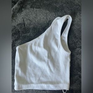 One shoulder White Zara tanktop